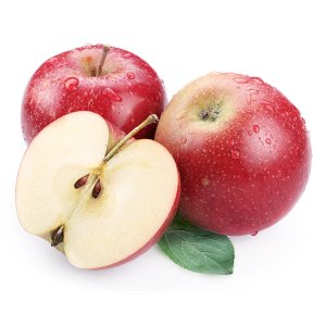 En elegant Äpple (Variationer), Välj färg och storlek med naturligt utseende och känsla. Detaljerad utformning med realistiskt bladverk. 