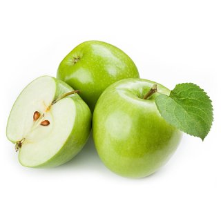 En elegant Äpple gröna, Svenskodlat sommaräpple med naturligt utseende och känsla. Detaljerad utformning med realistiskt bladverk. 