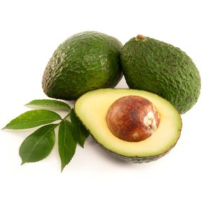 En elegant Avokado, Mogen avokado från Mexico med naturligt utseende och känsla. Detaljerad utformning med realistiskt bladverk. 