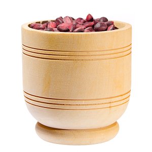 En elegant Träskål (textdata-mall), Med valfri inskription  med naturligt utseende och känsla. Detaljerad utformning med realistiskt bladverk. 